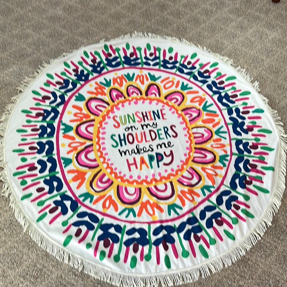 BOHO Round Beach Picnic Pool Blanket!